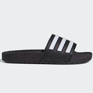 Adidas UNISEX Adilette Boost Slide Sandals Striped Sporty Athleisure Athletic
